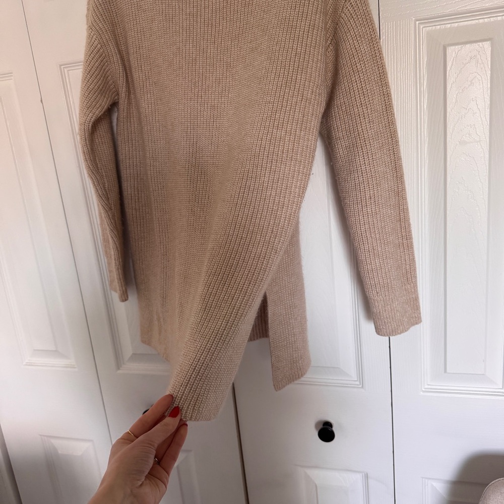 Loft Ribbed-Knit Wool-Blend Tunic Sweater - Picture 2 of 5